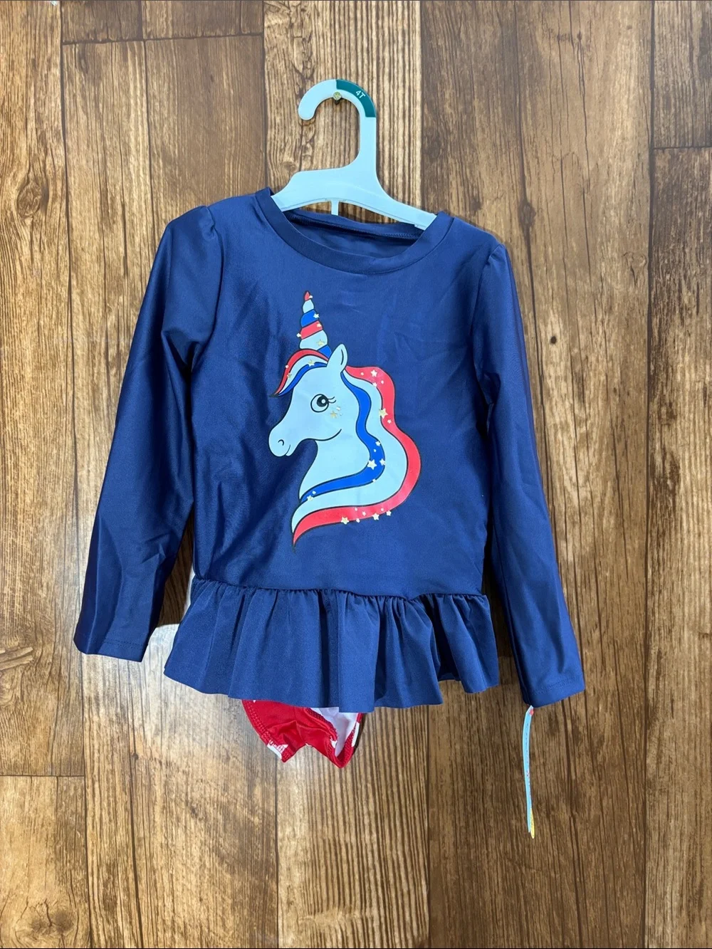 Cat & Jack Navy Unicorn Two Piece Swim Suit